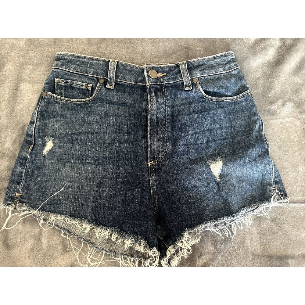 Paige Jean Women's 28 Blue Shorts Margot Denim Boho Cut Off    G7